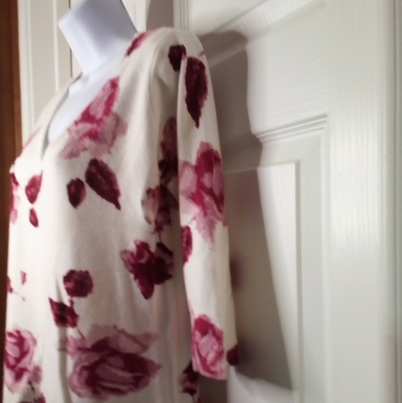 Lena Jeans Sweater Top Scoop Neck Three Forth Sleeves Size Small Gently … - Picture 2 of 10